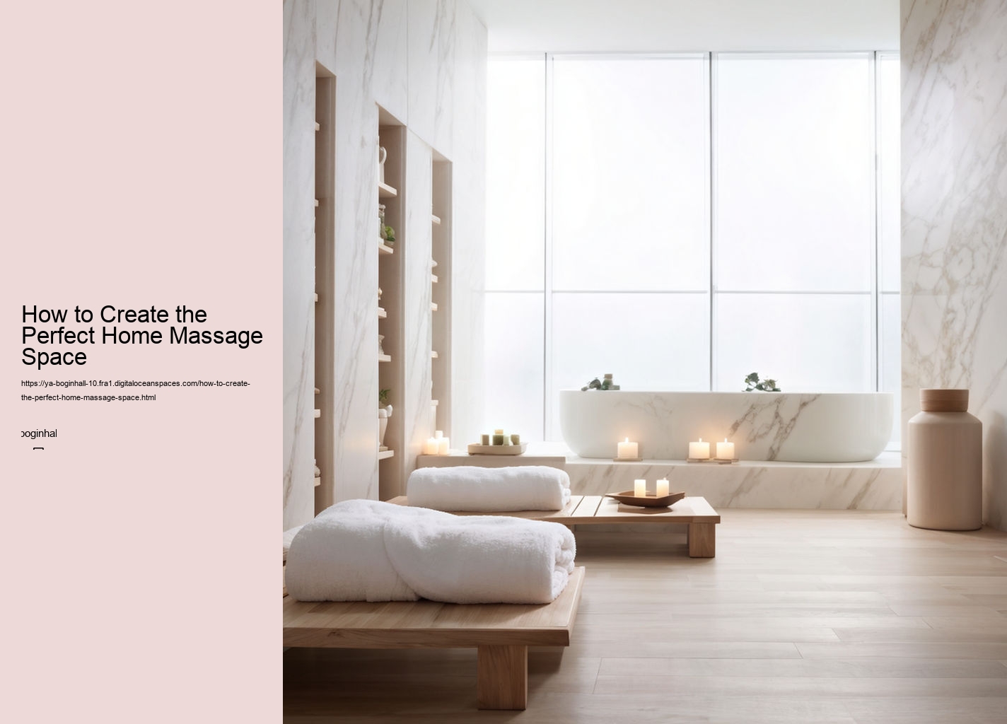 How to Create the Perfect Home Massage Space