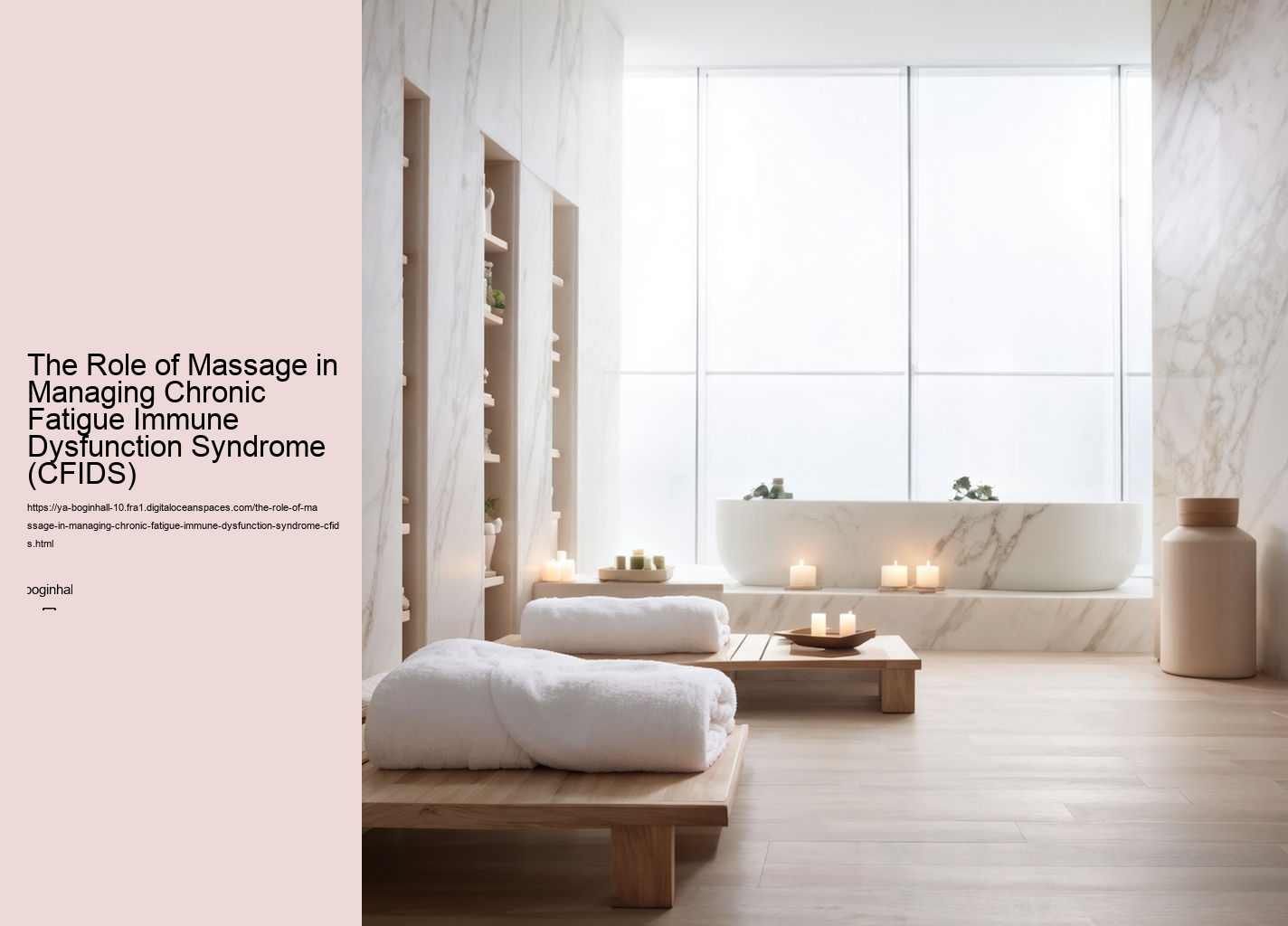 The Role of Massage in Managing Chronic Fatigue Immune Dysfunction Syndrome (CFIDS)